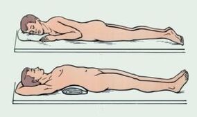 Body positions with seizures of pain in the spine