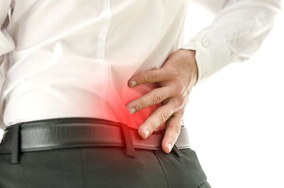 back pain in the lower back